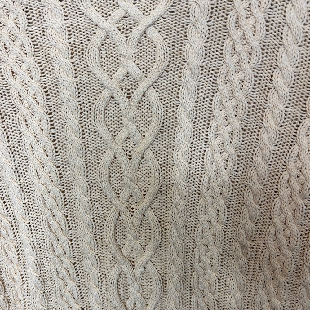 Cream cable knit cotton sweater